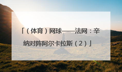 （体育）网球——法网：辛纳对阵阿尔卡拉斯（2）