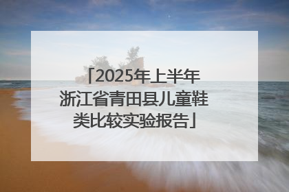 2025年上半年浙江省青田县儿童鞋类比较实验报告