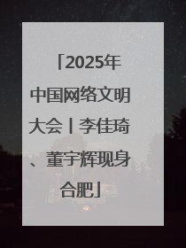 2025年中国网络文明大会丨李佳琦、董宇辉现身合肥