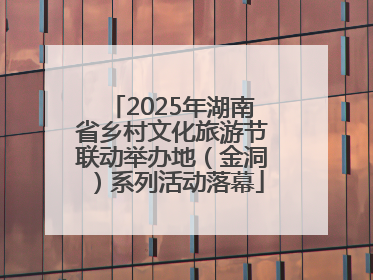 2025年湖南省乡村文化旅游节联动举办地（金洞）系列活动落幕