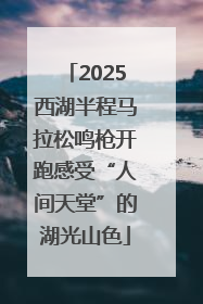 2025西湖半程马拉松鸣枪开跑感受“人间天堂”的湖光山色