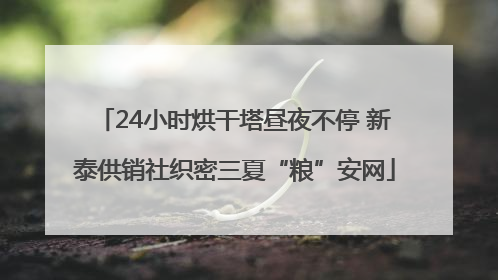 24小时烘干塔昼夜不停 新泰供销社织密三夏“粮”安网