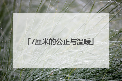 7厘米的公正与温暖