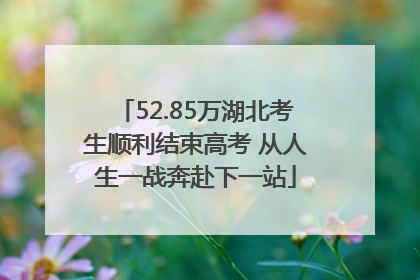 52.85万湖北考生顺利结束高考 从人生一战奔赴下一站