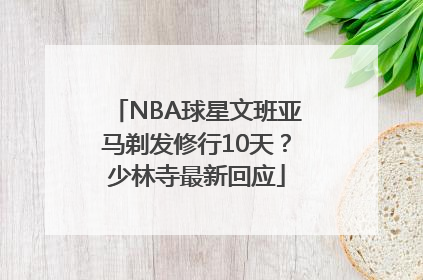 NBA球星文班亚马剃发修行10天？少林寺最新回应